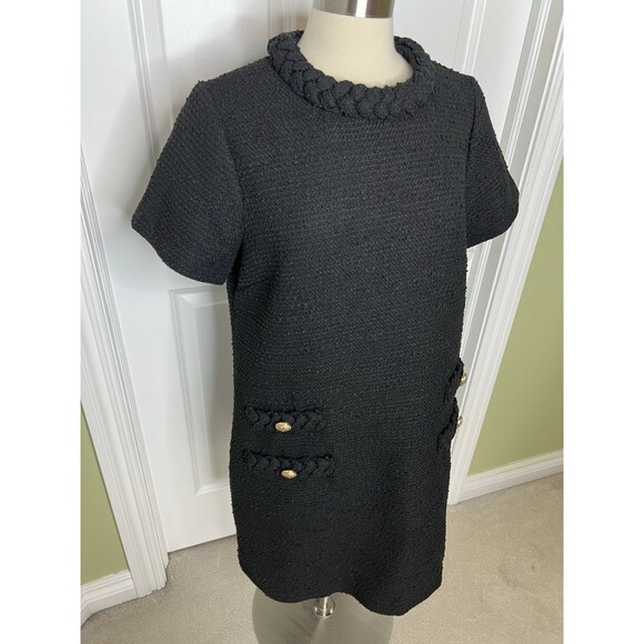 Tuckernuck Black Jackie Tweed Career Business Wear Work Shift Dress Size XL - Picture 2 of 14
